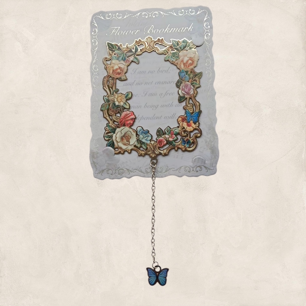 White Flowers Bookmark
